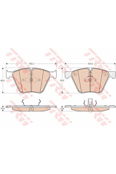 TRW Set plăcuțe de frână, frână cu disc GDB1964