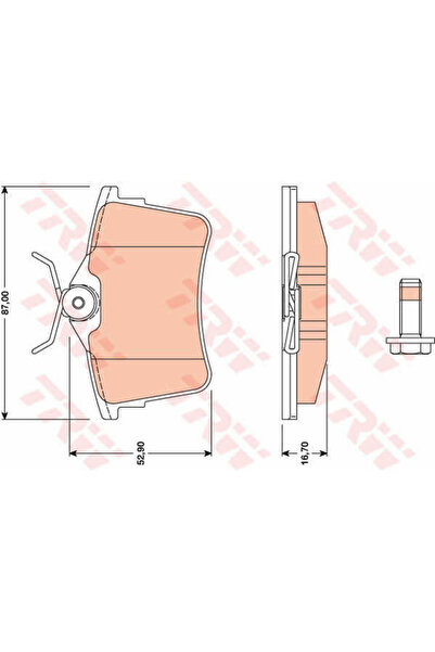TRW Σετ τακάκια, δισκόφρενα GDB1799