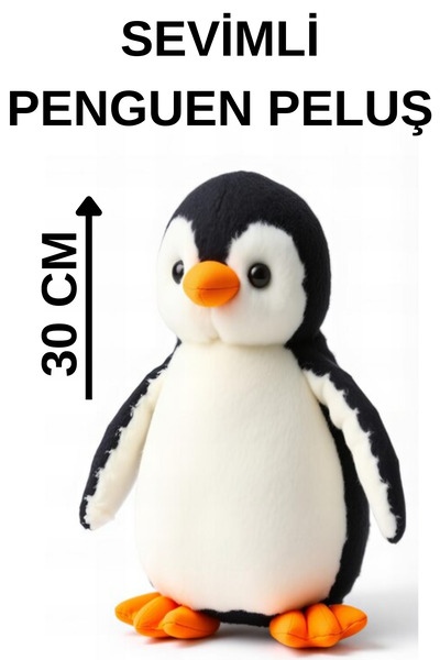 HOŞGARDENS Sevimli Peluş Penguen Yastık&uyku Arkadaşı&Oyuncak&Çocuk Odası Yas...
