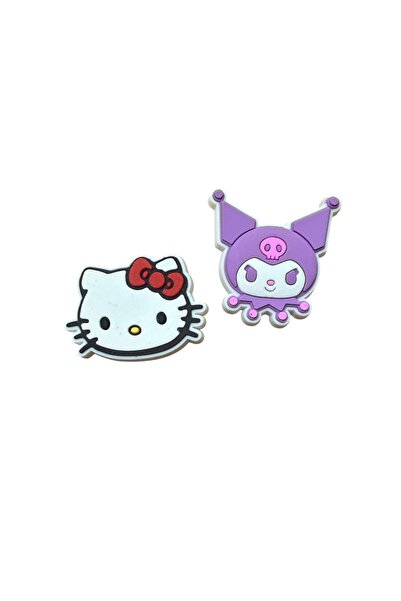 Buki'nin Atölyesi Jibbitz Terlik Süsü 1.KALİTE Pati 2 li Set Kuromi Hello kitty