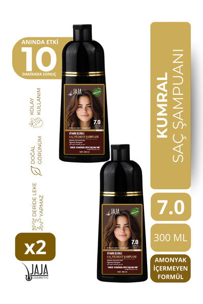 Jaja Kumral Brown Saç Şampuanı 7.0 | 300 ML x 2 Adet & Beyazlar İçin