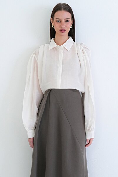 VAGGON Balloon Sleeve Oversize Shirt