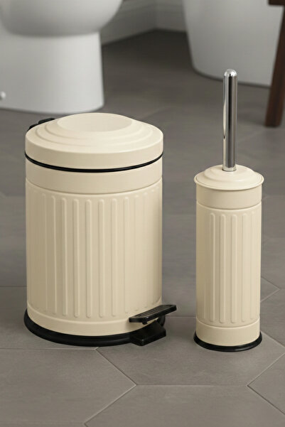 GörSeç Серия Vintage Омекотена Vintage Cream 5L Комплект за баня Кошче с педа...