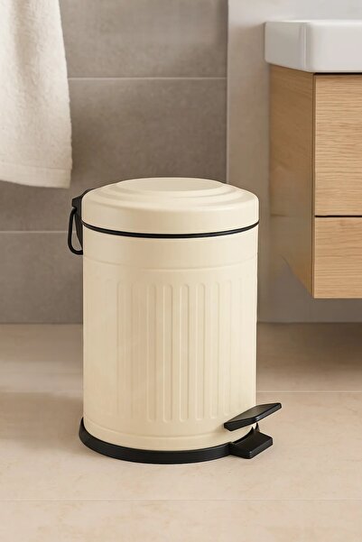 GörSeç Vintage Series Shock Absorber Покрита 5-литрова кошница за отпадъци Vi...