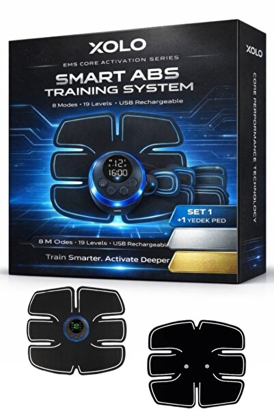 xolo Smart ABS EMS Karın Kası Çalıştırıcı 1 Tam Cihaz 1 Yedek Ped Set1