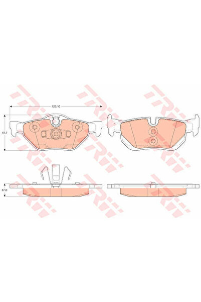 TRW Σετ τακάκια φρένων, δισκόφρενα Gdb2050 BMW 1/1 Cabriolet/1 Coupe BMW (Bri...