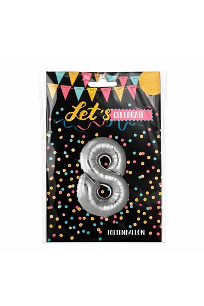 Party Decorative foil balloon in the shape of the number 8
