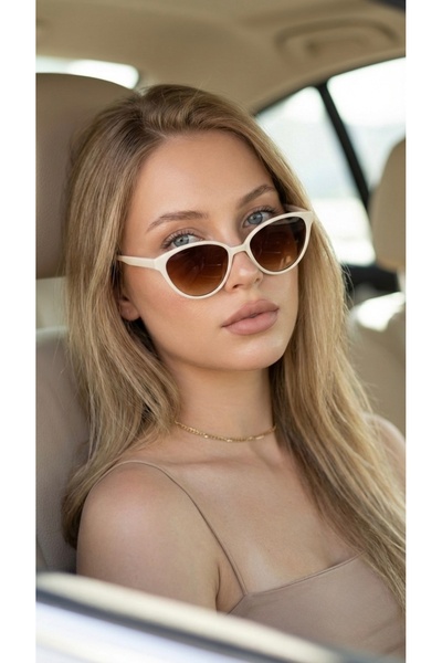 JULIANO Monre White-Brown Sunglasses