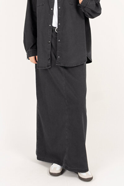 Vauva Jeans skirt with pocket detail, slim jeans skirt