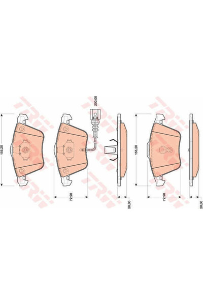 TRW Set plăcuțe de frână, frână cu disc GDB1809