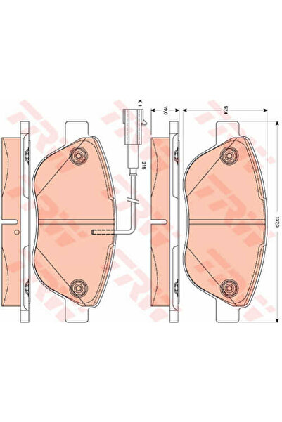 TRW Set plăcuțe de frână, frână cu disc GDB1878
