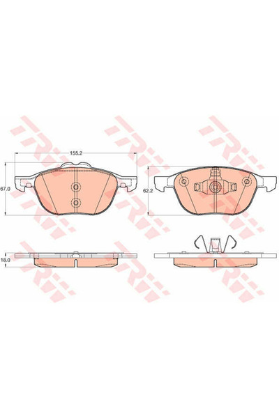 TRW Set plăcuțe de frână, frână cu disc GDB2043