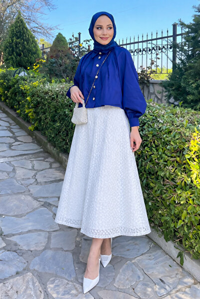 comstar Ženska premium udobna Sa deznom bela duga Til hijab suknja