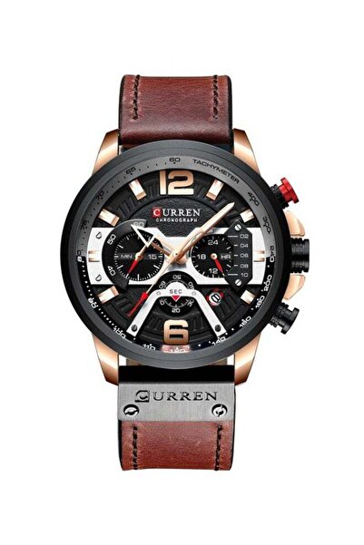 Curren Men's Leather Chronograph Watch 8329 - 48 mm - Brown
