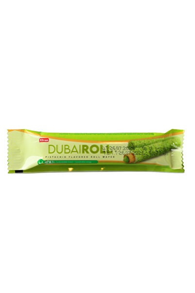 Elvan Dubai Roll wafers with pistachio flavor, 18g, set of 24 pieces
