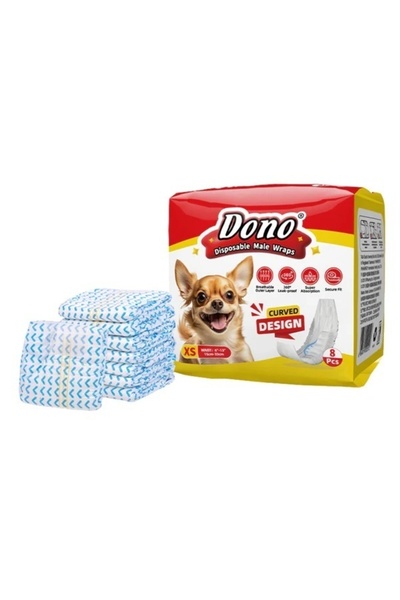 FOXMAG24 Disposable diapers for dogs, male, adjustable, XS (15-33Cm)