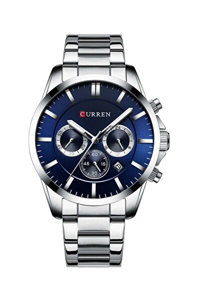Curren Men's Chronograph Waterproof Stainless Steel Band Casual Quartz Watch ...