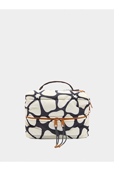 PARFOIS Desenli Teknik Kumaş Makyaj Çantası