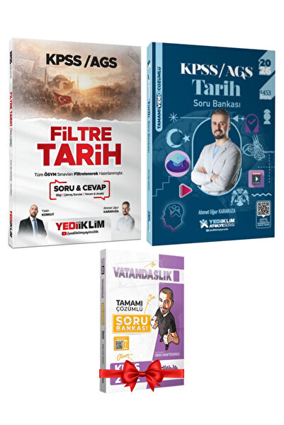 Yediiklim Yayınları KPSS/AGS Filtre Tarih Soru Cevap + 2026 Tarih Soru Bankas...