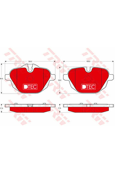 TRW Set plăcuțe de frână, frână cu disc GDB1840DTE