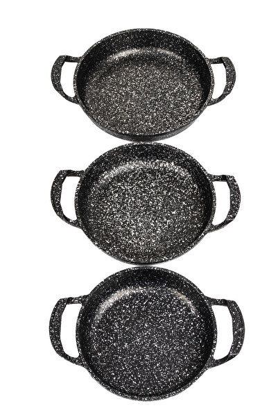 TOGO Cast Granite Pan Set 22cm - 20cm - 18cm