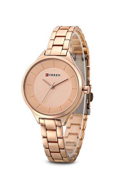 Curren Women's Water Resistant Analog Wrist Watch 9015 - 35 mm -Rose Gold