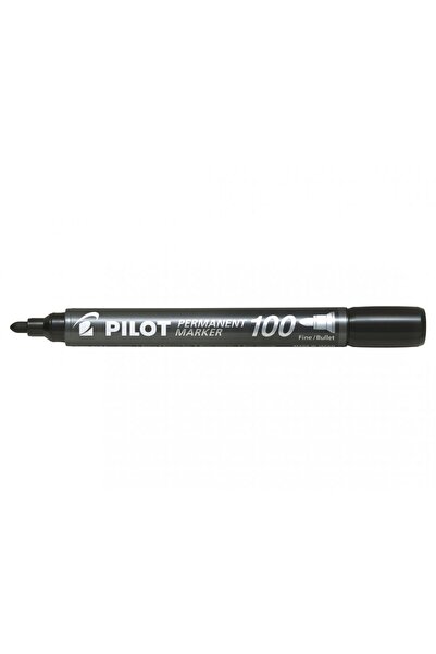 Pilot Permanent Marker Black Round Tip 3mm 100