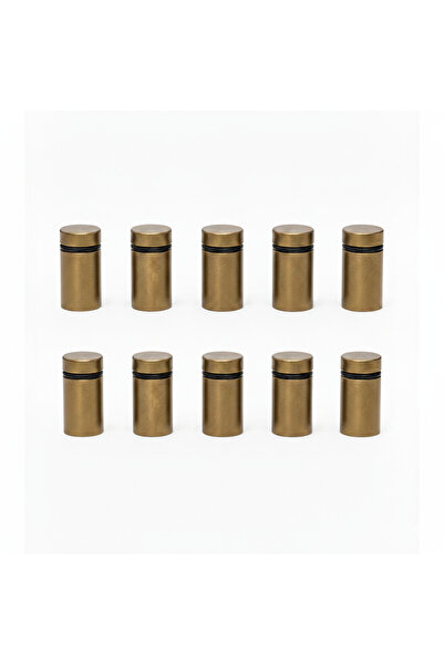 SHOPIX set of 10 x Signage spacers, stainless steel mounting system, 25mm, White