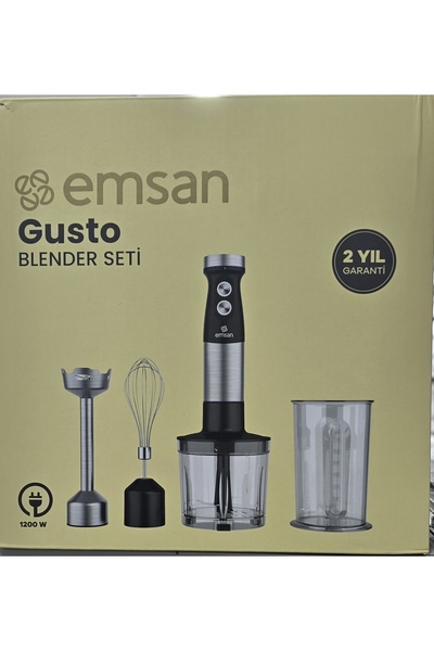 Emsan BELLA GUSTO BLENDER SETİ İNOX SİYAH