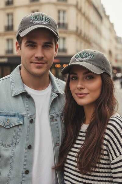 Aware Time Unisex Özle Washed Denim Cap Hat