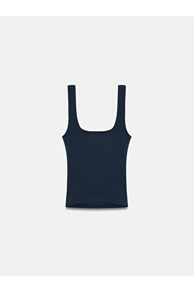 Dilvin 21057 Maiou cu bretele - Albastru închis