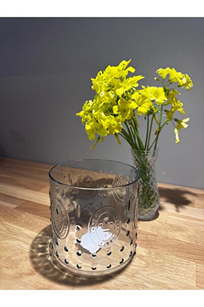 Miko Home & Garden El Yapımı Desenli Silindir Vazo, Dekoratif Mumluk (Su Yeşi...