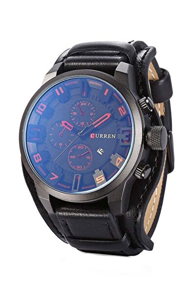 Curren Men's Water Resistant Leather Analog Watch 8225