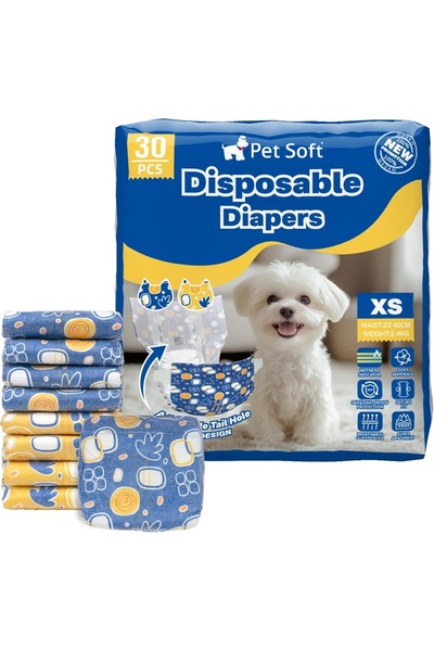 FOXMAG24 Disposable dog diapers, adjustable, female, XS (17-29 CM)