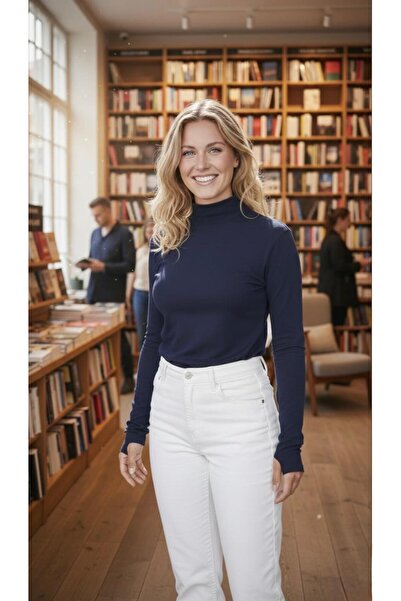 THEBEK Women's Fingerless Body Fingerless Turtleneck Sweater Super Quality Tu...