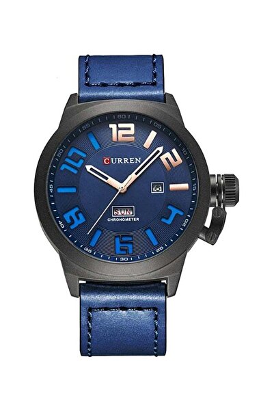 Curren Men's Alloy Analog Wrist Watch - 44 mm - Blue
