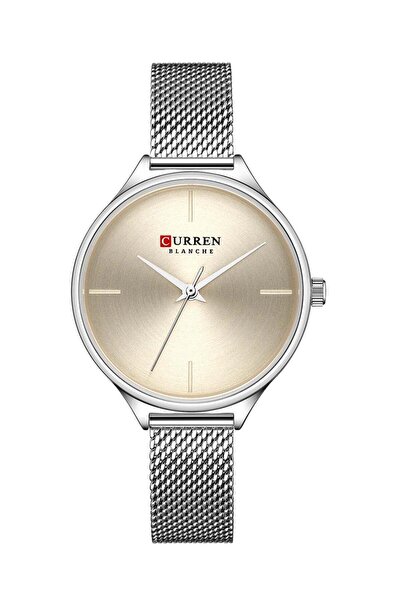 Curren Women's Waterproof Simple Stainless Steel Mesh Band Quartz Watch