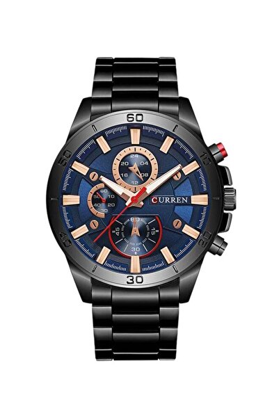 Curren Men's Water Resistant Analog Wrist Watch 8275 - 45 mm - Black
