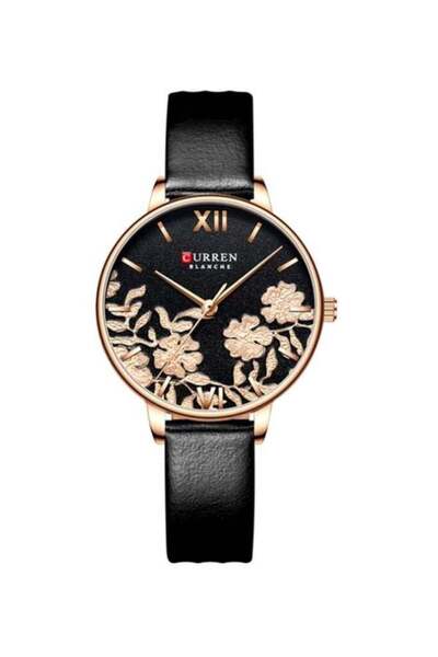 Curren Women's Leather Analog Wrist Watch 9065 - 32 mm - Black