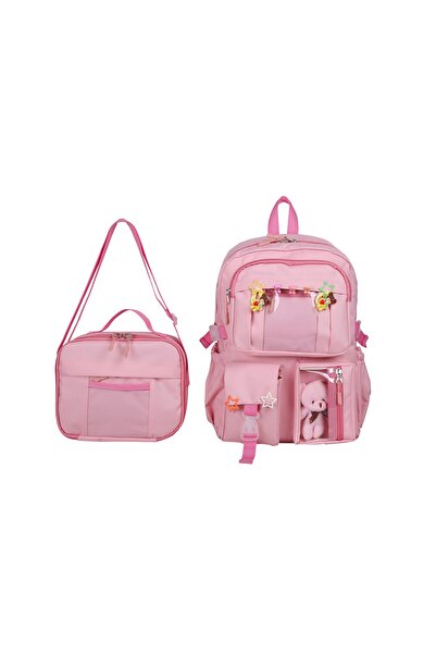 Royal Glow Geantă pentru școala primară în stil Kawaii cu ursuleț de pluș și ...