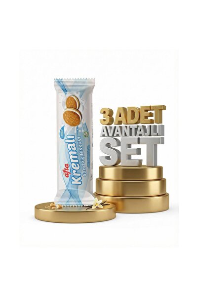 Afia بسكويت ساندويتش كريمة الفانيليا 3×60 جرام