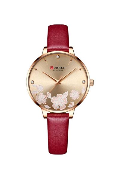 Curren Women's Water Resistant Analog Watch J-4896RO - 35 mm - Red