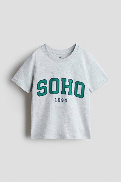 H&M Pamuklu ve Baskılı Tişört