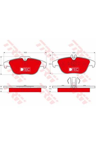 TRW Σετ τακάκια, δισκόφρενα GDB1738DTE