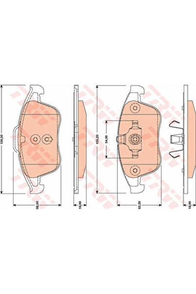 TRW Set plăcuțe de frână, frână cu disc GDB1788