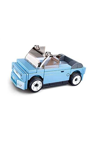 Sluban 53-Piece Power Bricks Pull Back Electric Car Sky Blue