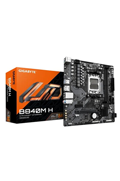 Gigabyte B840M H DDR5 AMD B840 AM5 Soket DDR5 7200+(Overclock)MHz mATX Anakart