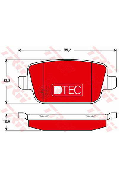TRW Set plăcuțe de frână, frână cu disc GDB1732DTE