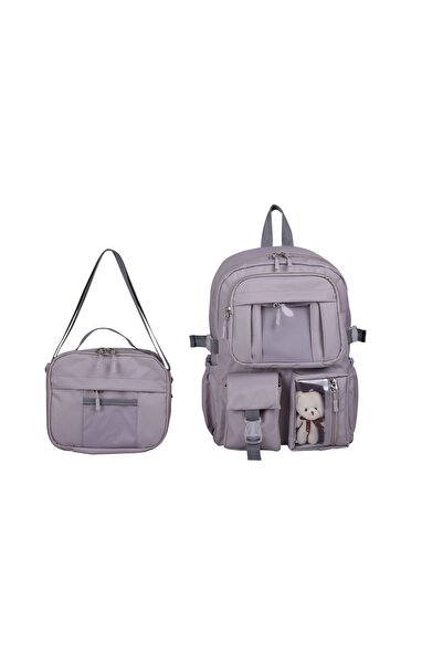 Royal Glow Geantă pentru școala primară în stil Kawaii cu ursuleț de pluș și ...