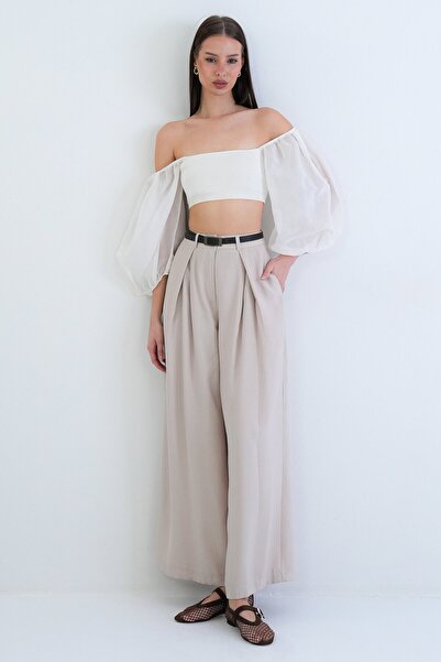 VAGGON High Waist Pleated Trousers